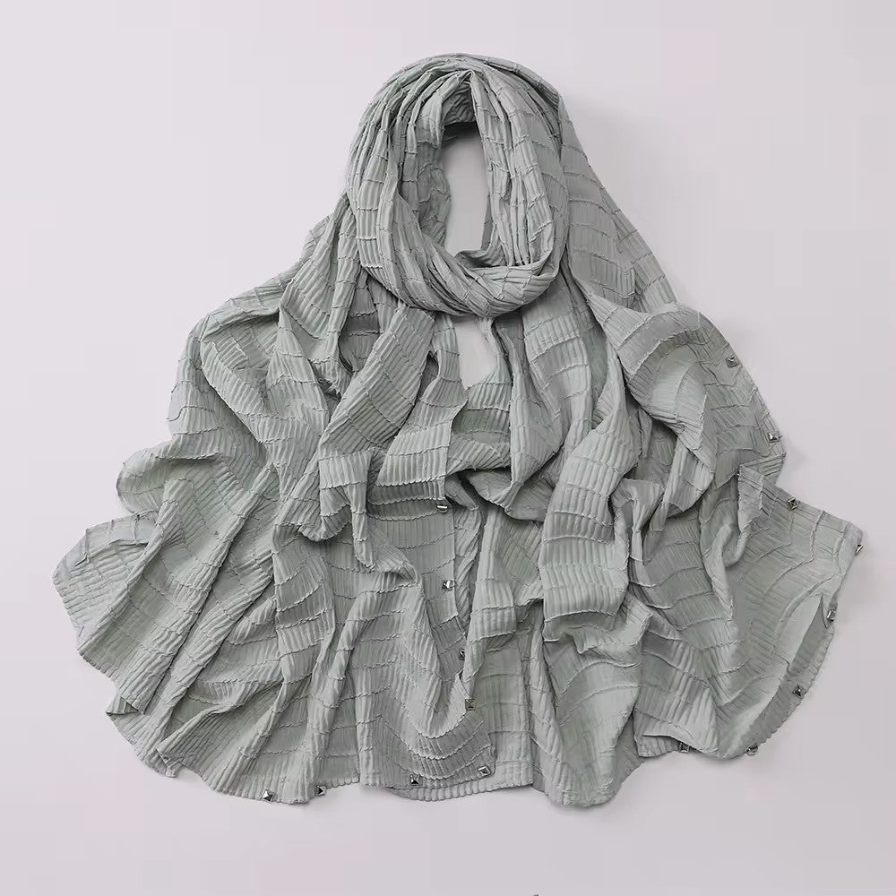 Premium Crinkle Pleated Hijab - Chaddors