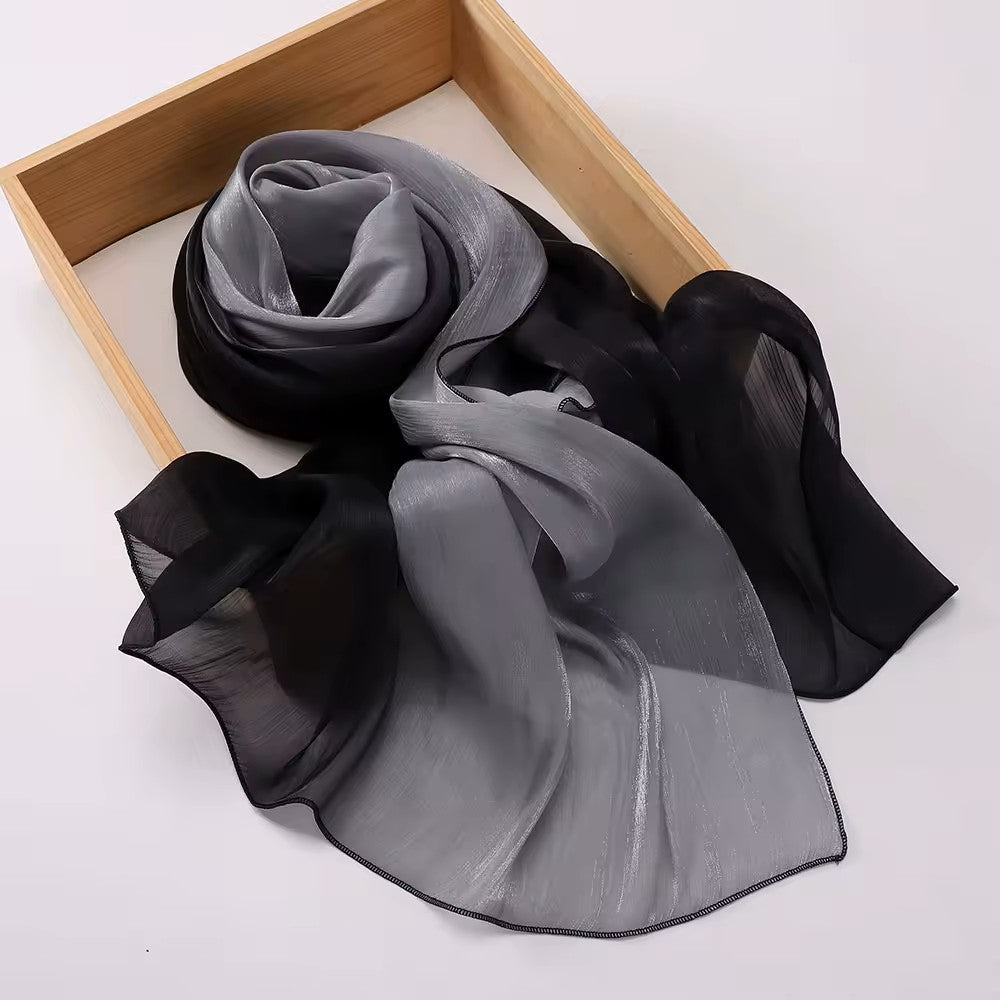 Premium Gradient Silk Blend Shimmer Hijabs