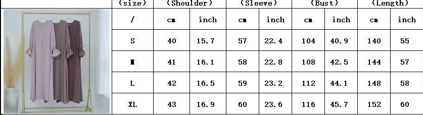 Purple Ruffle Sleeves Abaya Dress