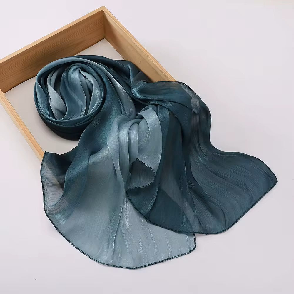 Premium Gradient Silk Blend Shimmer Hijabs