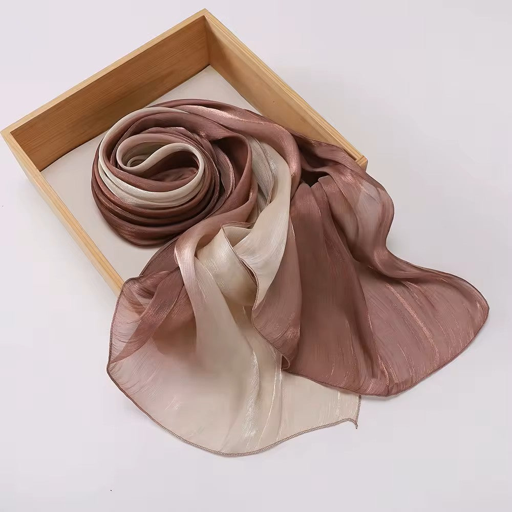 Premium Gradient Silk Blend Shimmer Hijabs