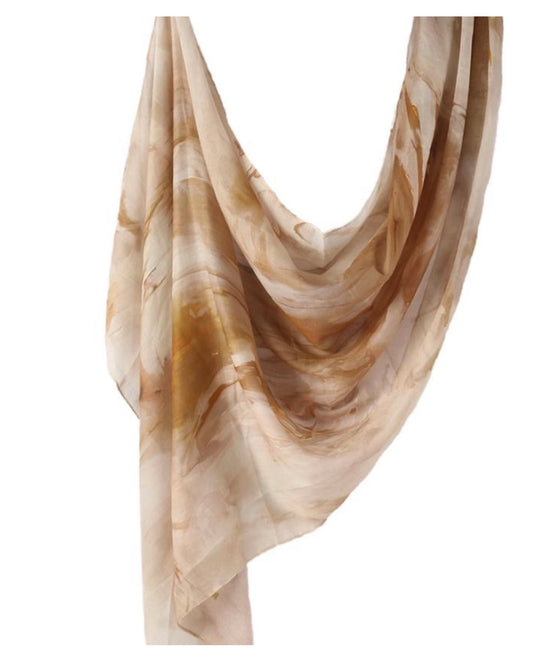 Champagne Swirl Viscose Modal Hijab - Chaddors