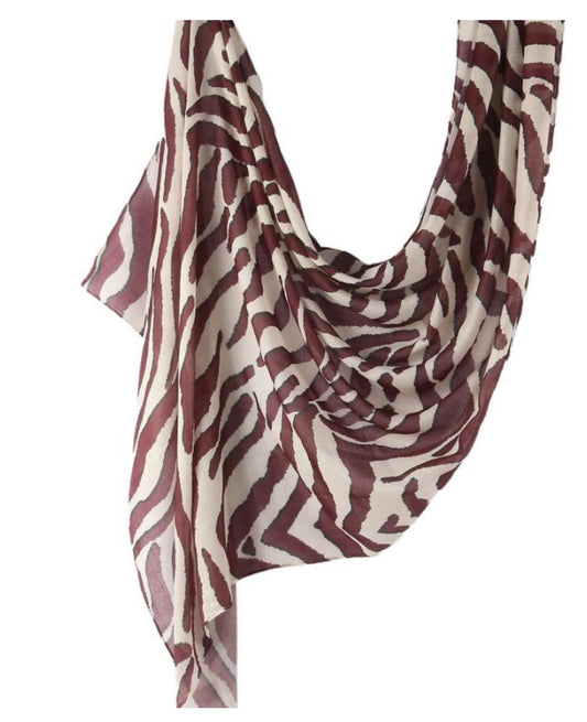 Espresso Safari Viscose Modal Hijab - Chaddors
