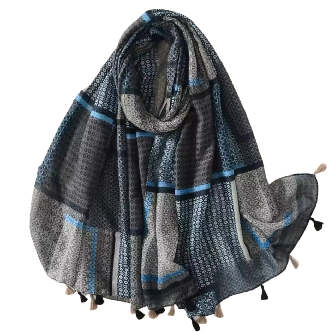 Printed Tassel Hijabs - 3 (Multiple Designs)