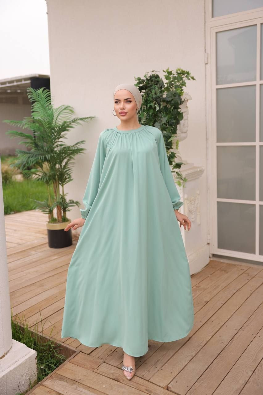 Jamilah Turkish Dress Mint - Chaddors