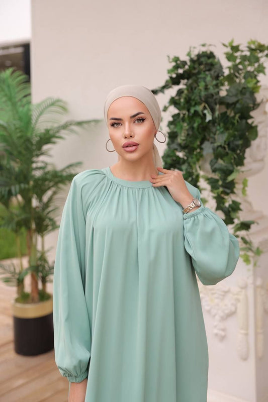 Jamilah Turkish Dress Mint - Chaddors