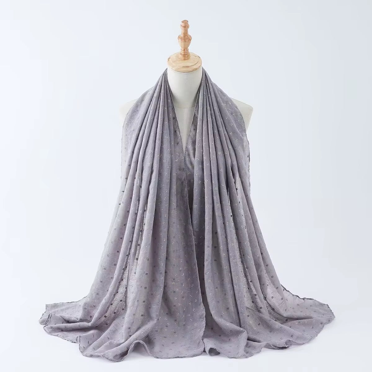Gold Foil Stamped Viscose Hijabs + - Chaddors