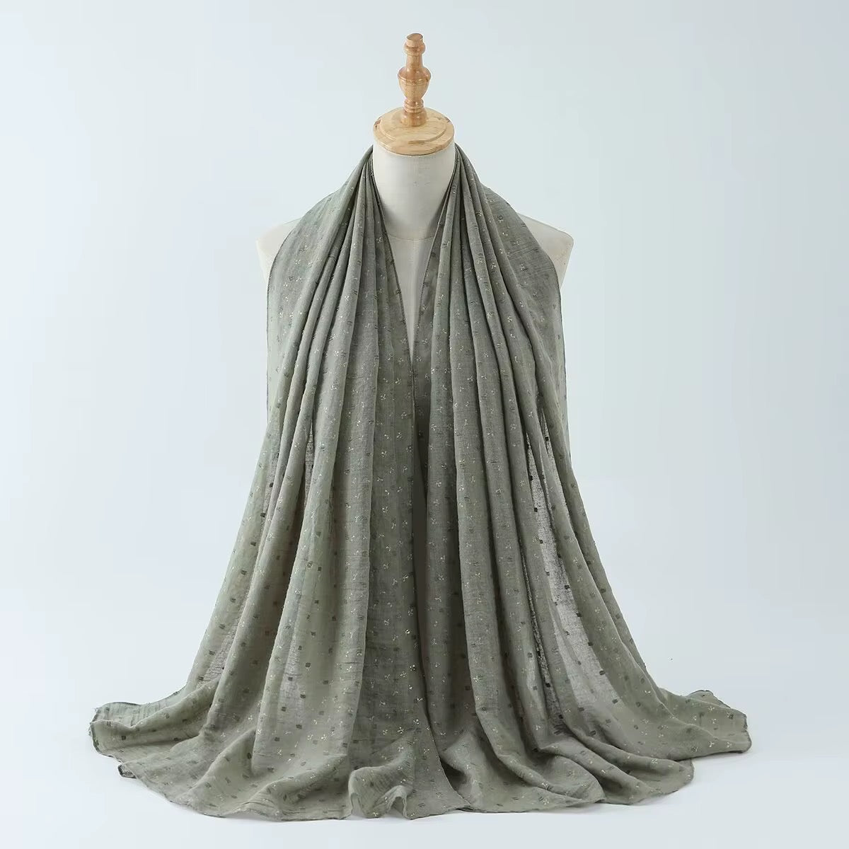 Gold Foil Stamped Viscose Hijabs + - Chaddors