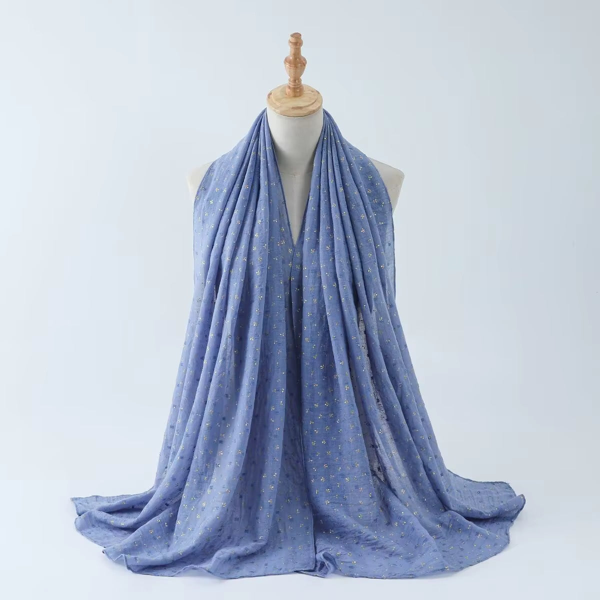 Gold Foil Stamped Viscose Hijabs + - Chaddors