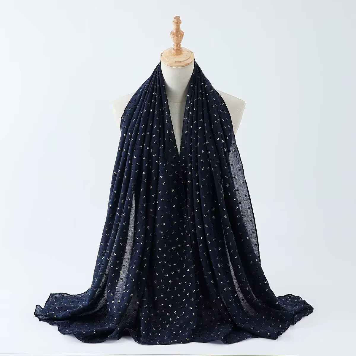 Gold Foil Stamped Viscose Hijabs + - Chaddors