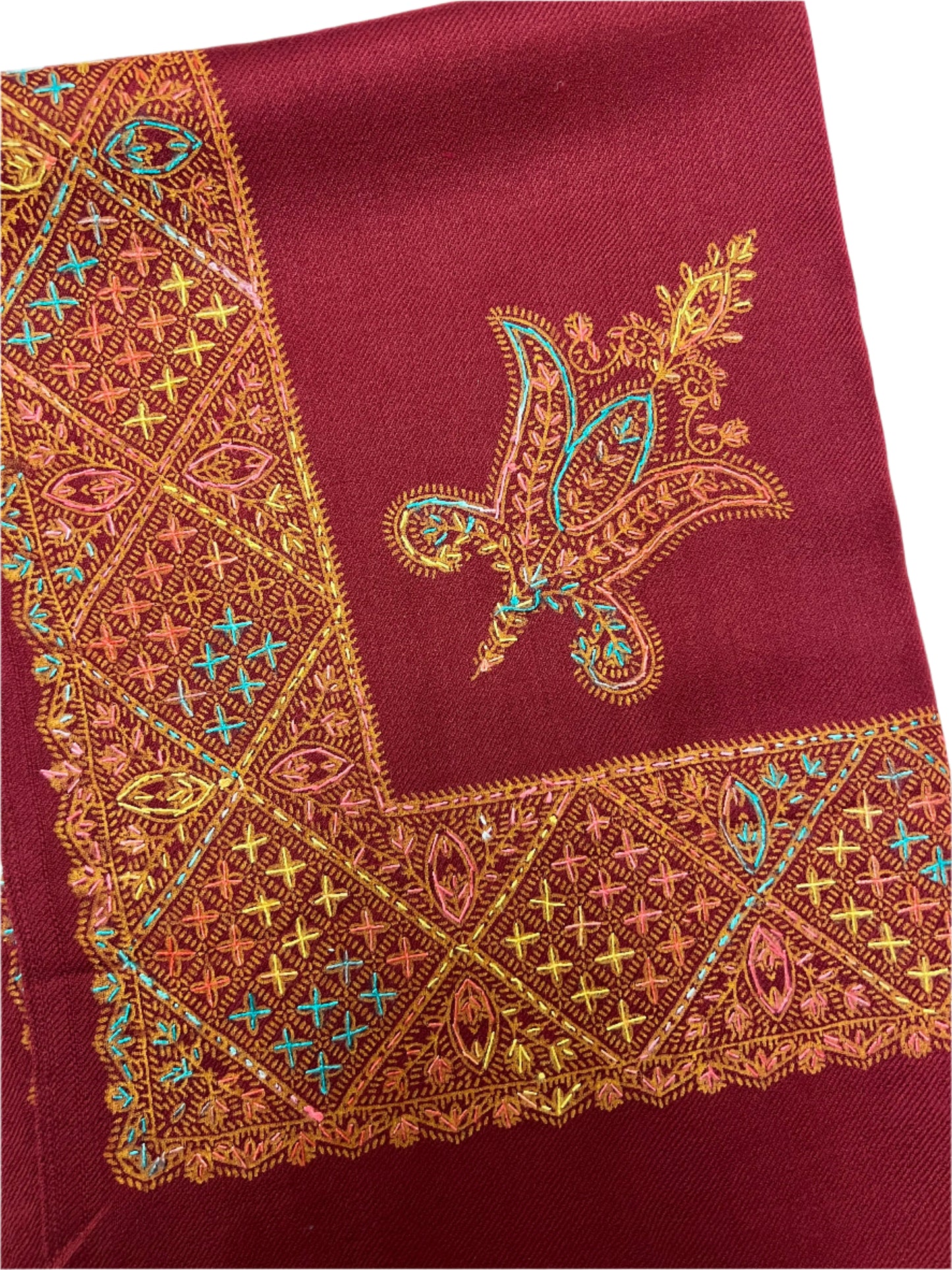 Rouge Pashmina Embroidered Shawl