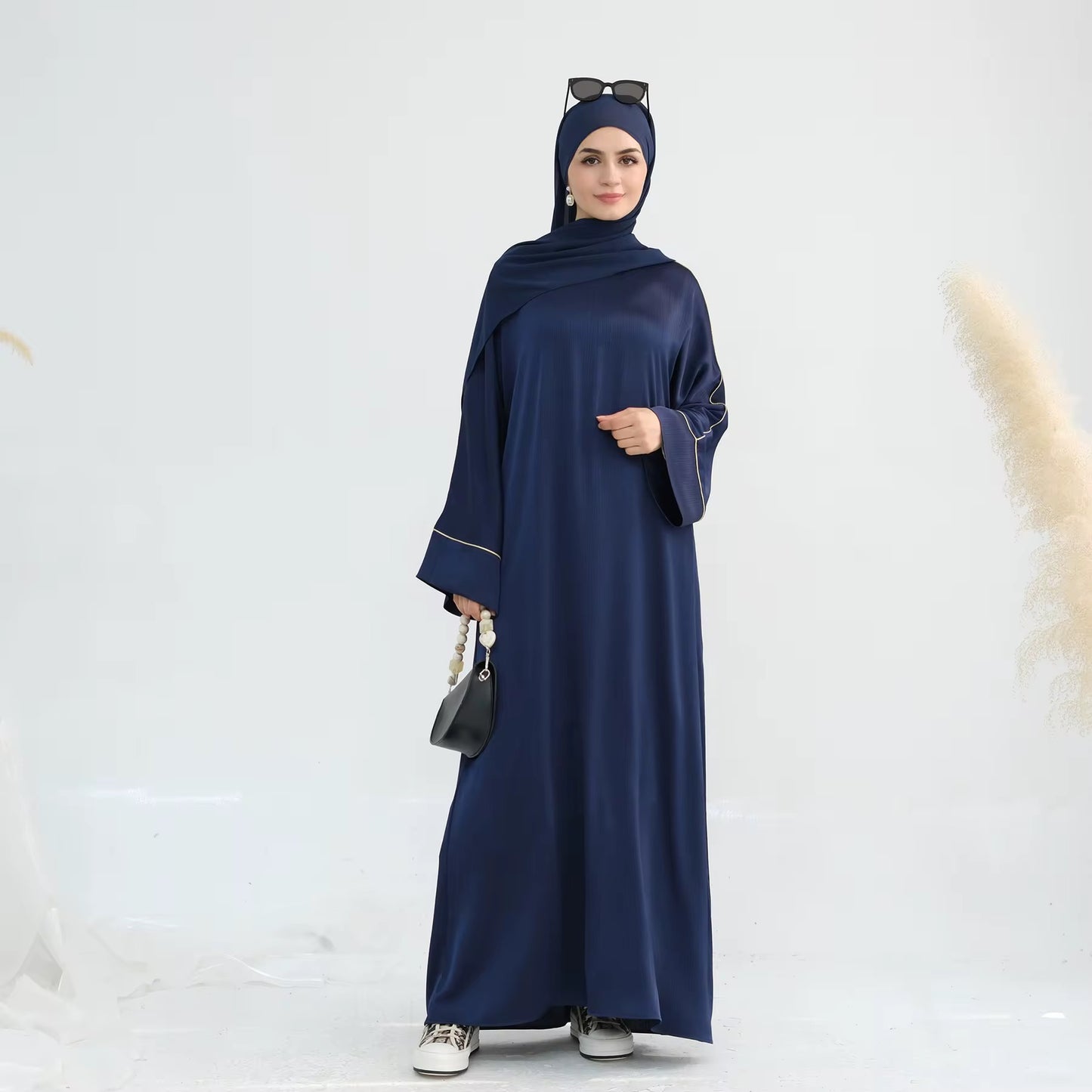 Wrinkle Satin Abaya