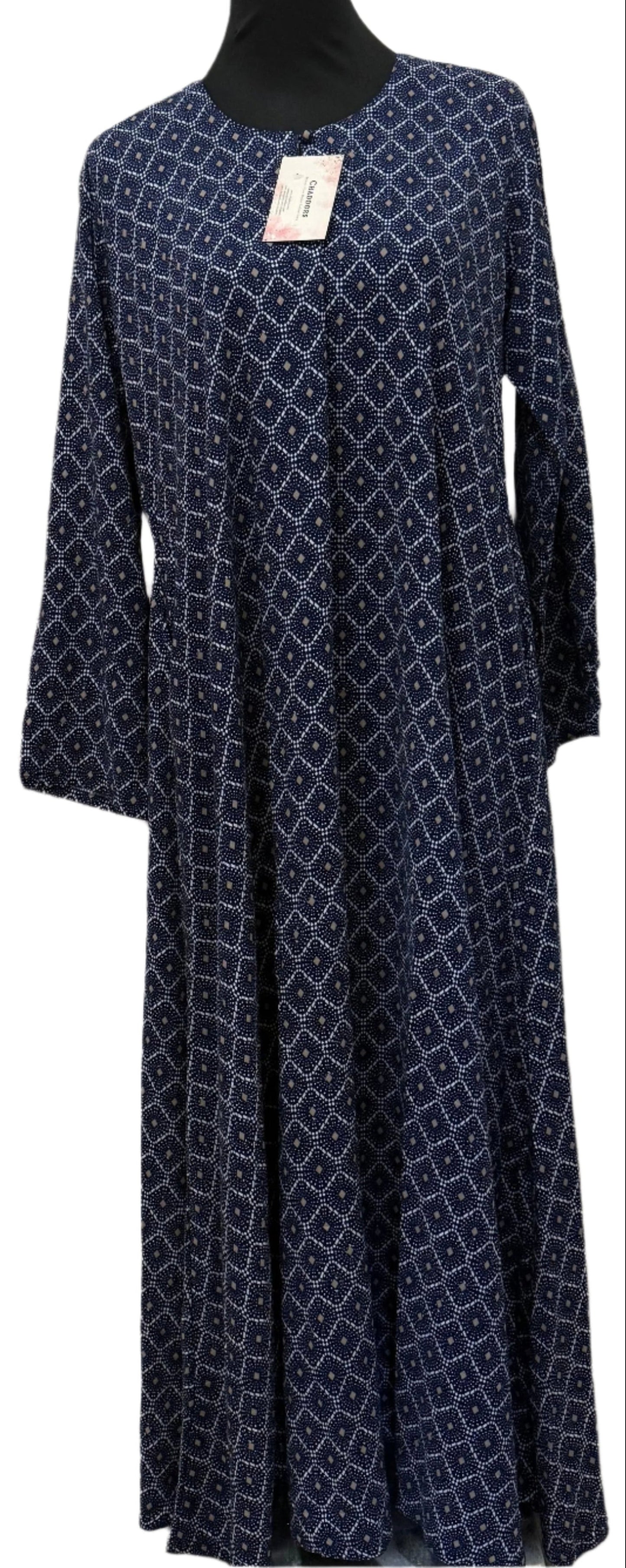 Navy Print Hajj Abaya