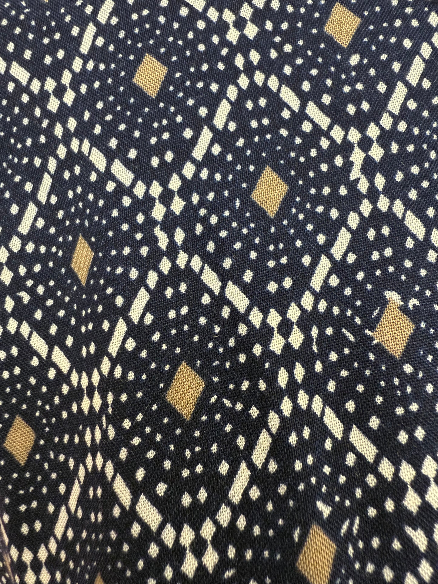 Navy Print Hajj Abaya