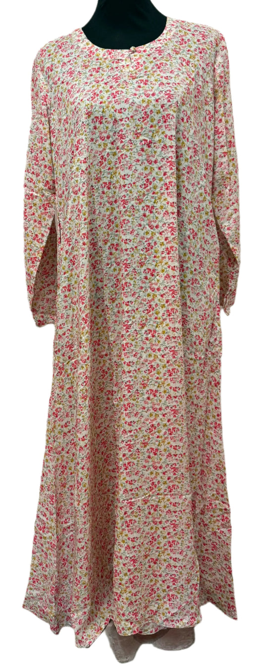 Pink Print Hajj Abaya