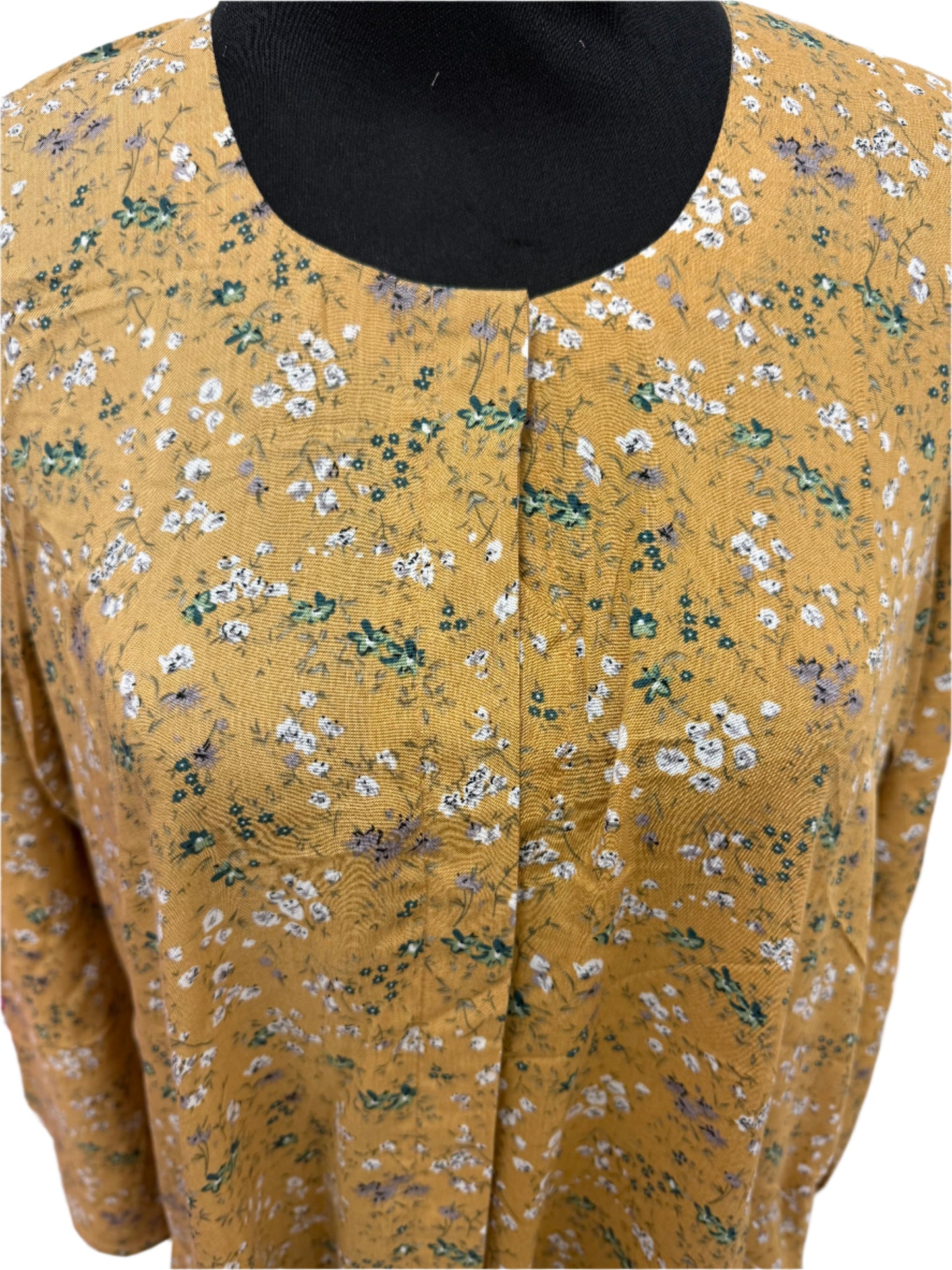 Mustard Print Hajj Abaya