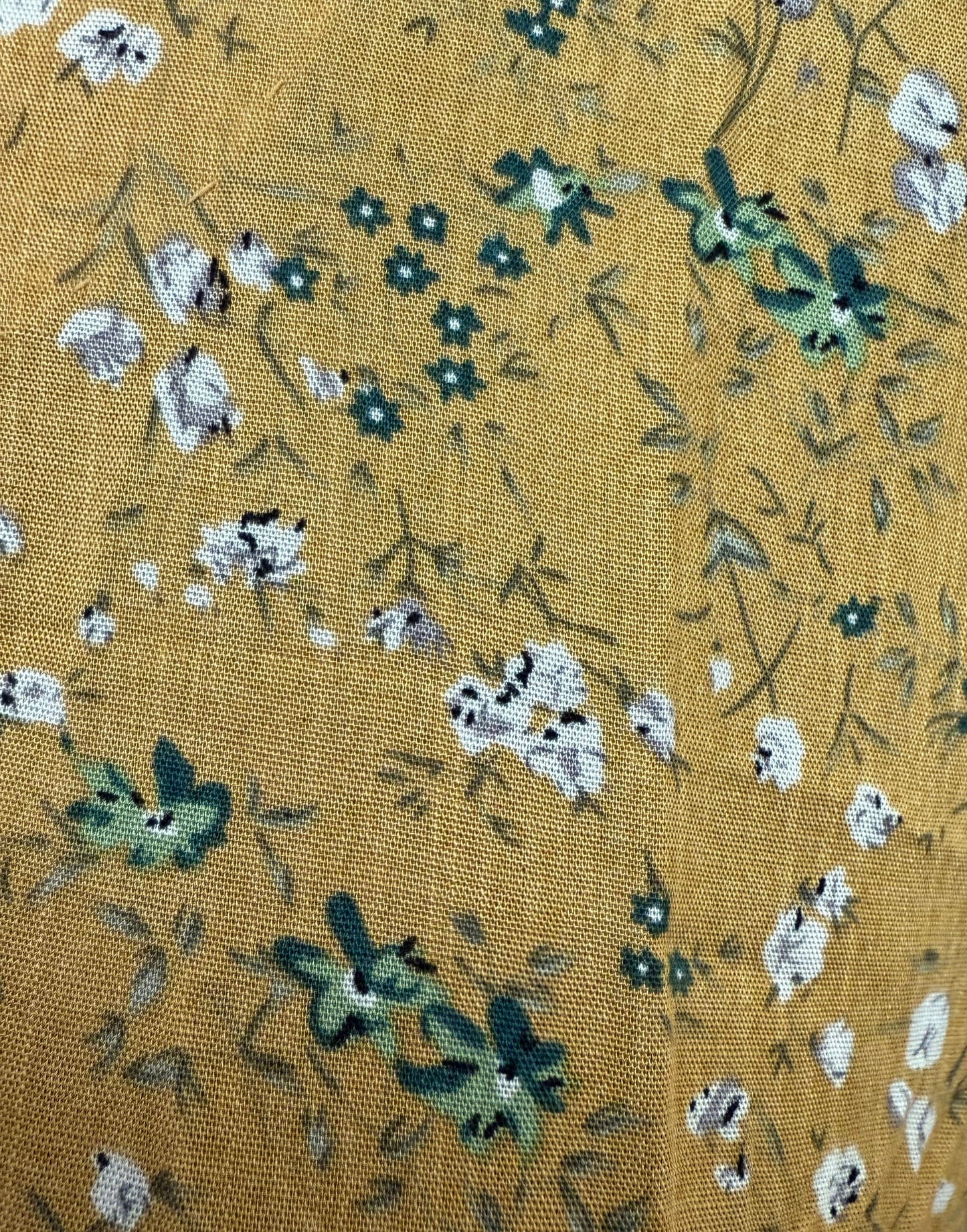 Mustard Print Hajj Abaya