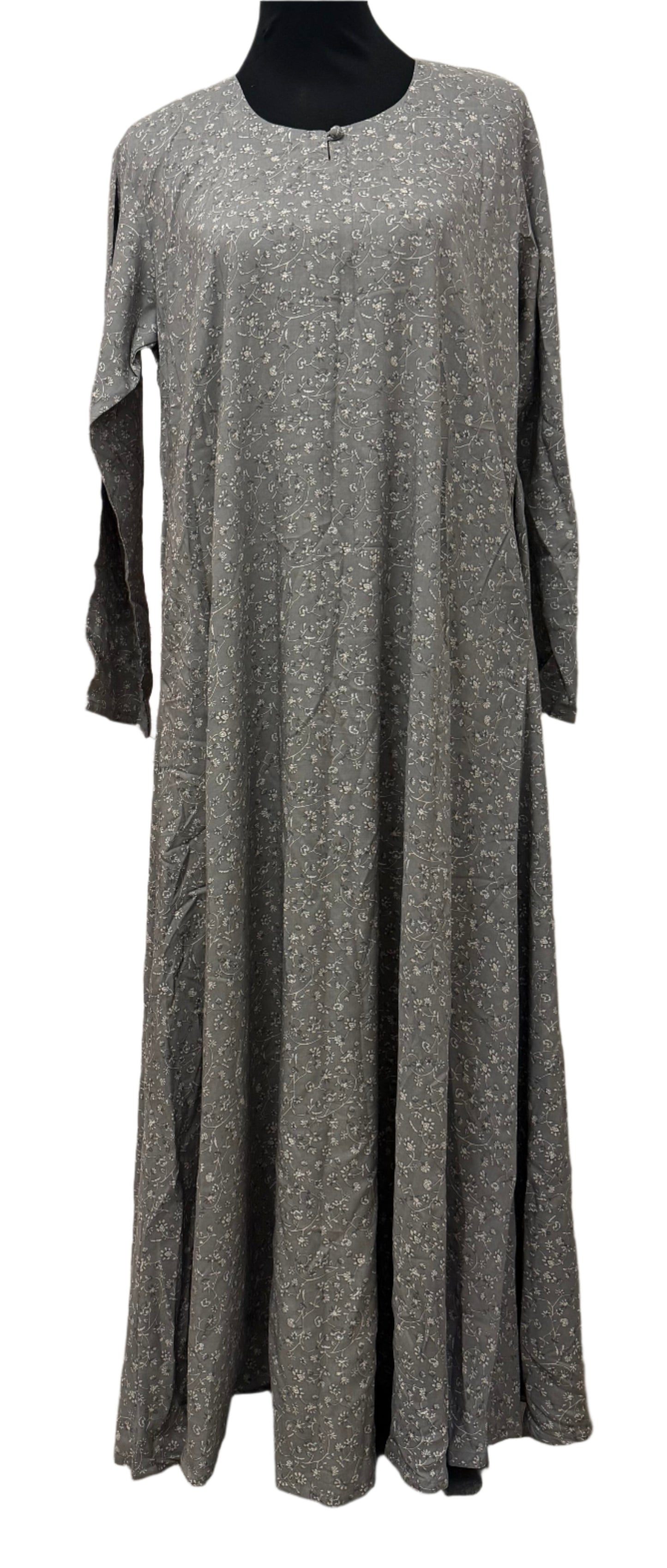 Gray Print Hajj Abaya