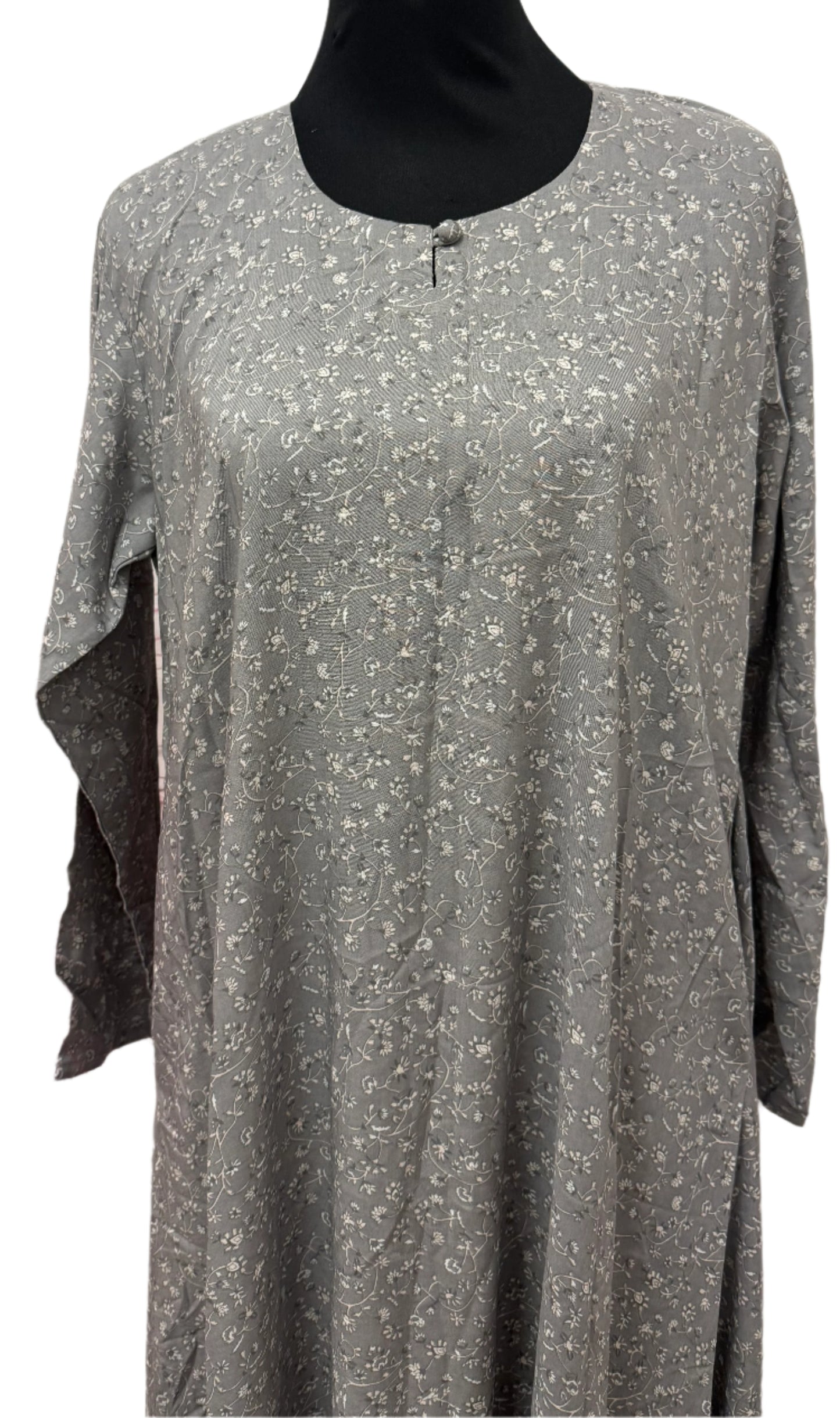 Gray Print Hajj Abaya