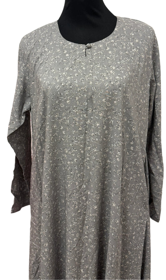 Gray Print Hajj Abaya - Chaddors