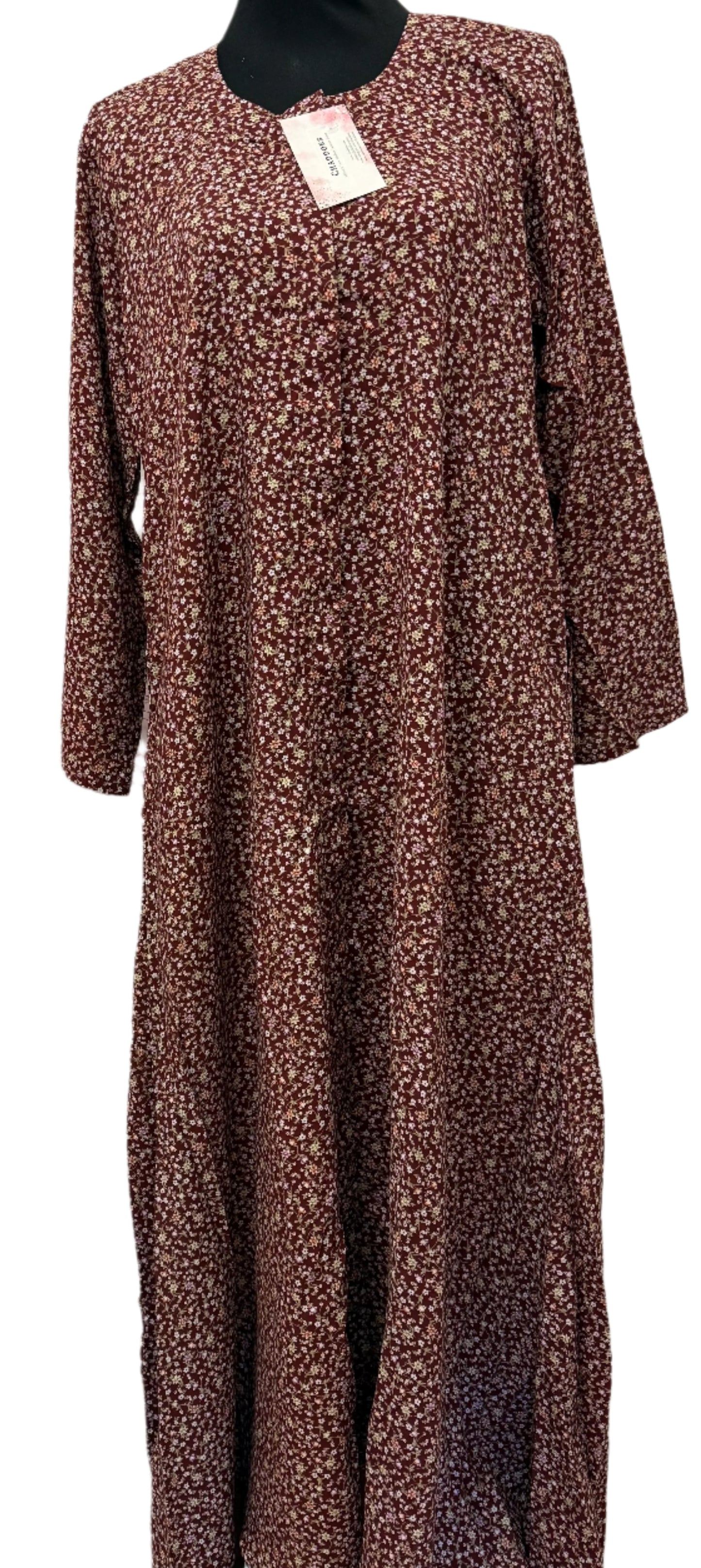 Chocolate Brown  Print Hajj Abaya