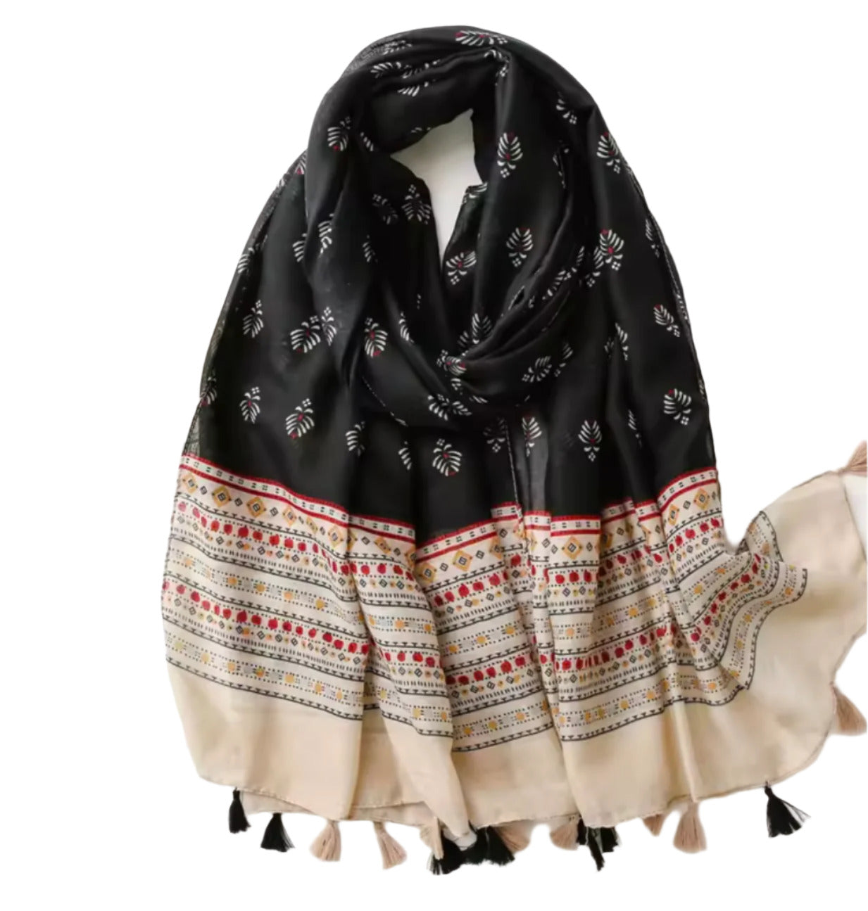 Printed Tassel Hijabs - 2 (Multiple Designs)