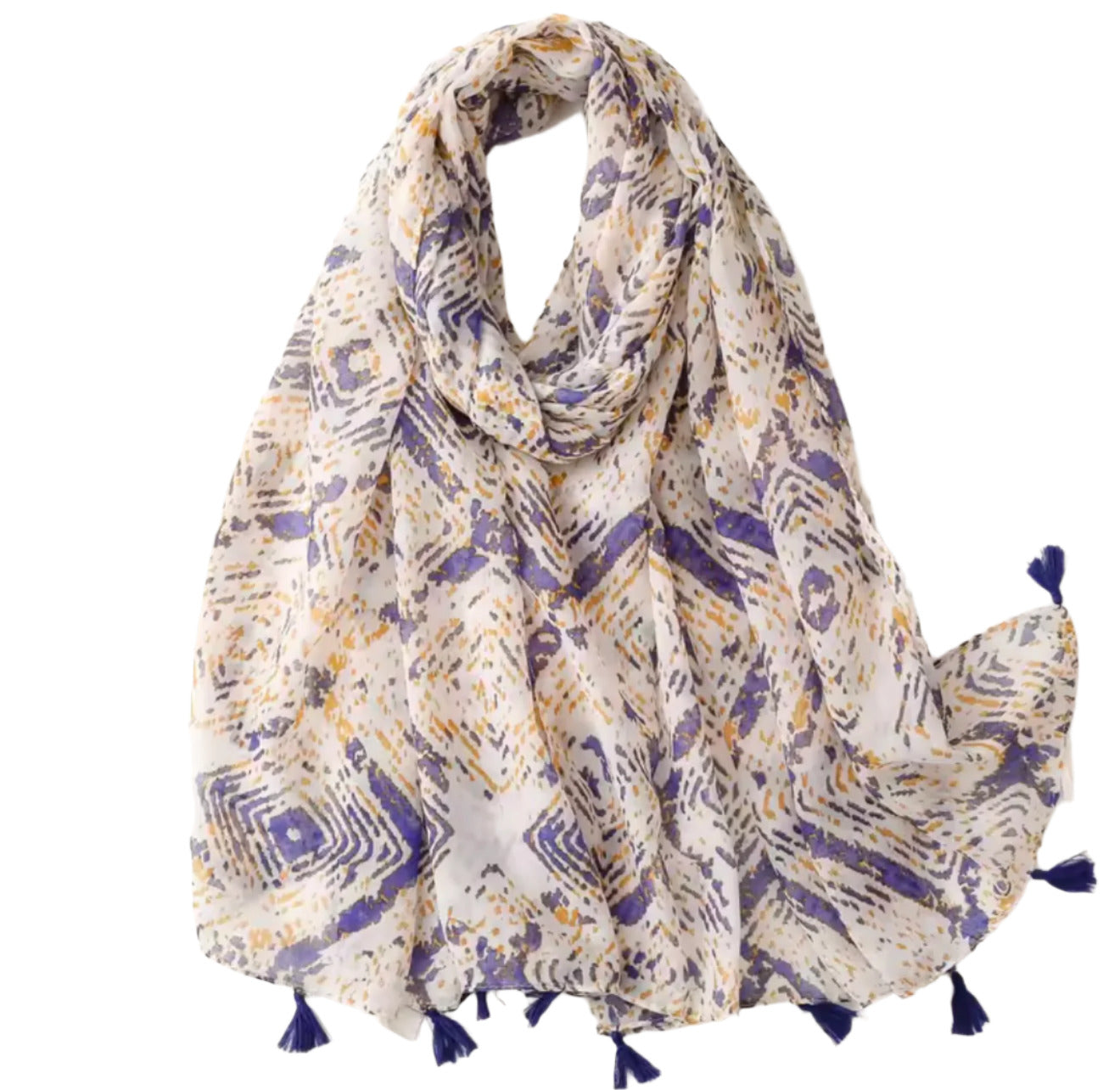 Printed Tassel Hijabs - 2 (Multiple Designs)