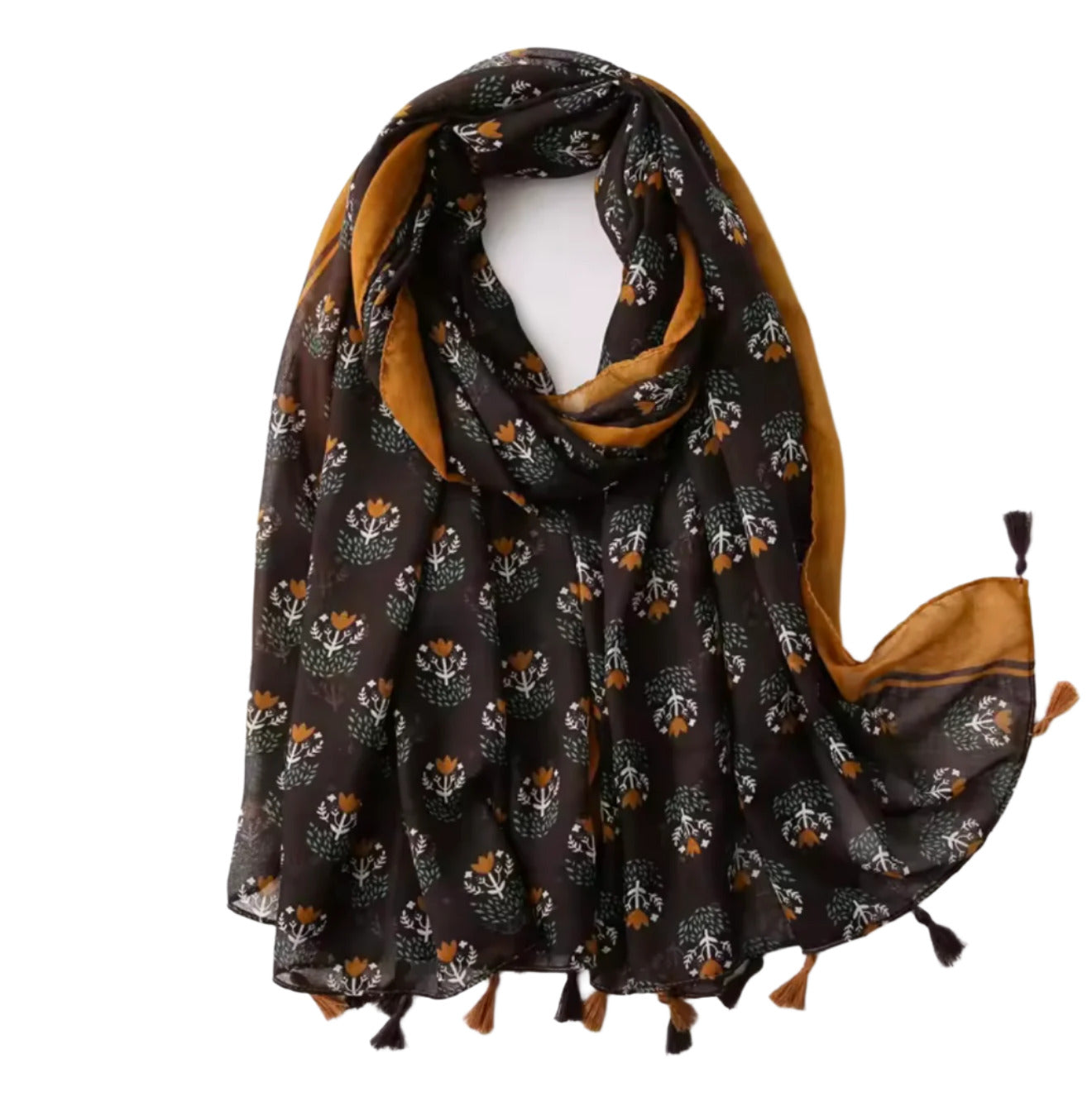 Printed Tassel Hijabs - 2 (Multiple Designs)