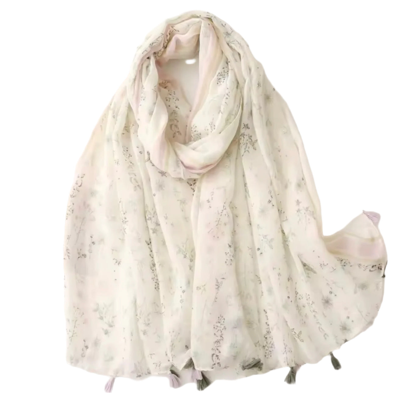 Printed Tassel Hijabs - 3 (Multiple Designs)