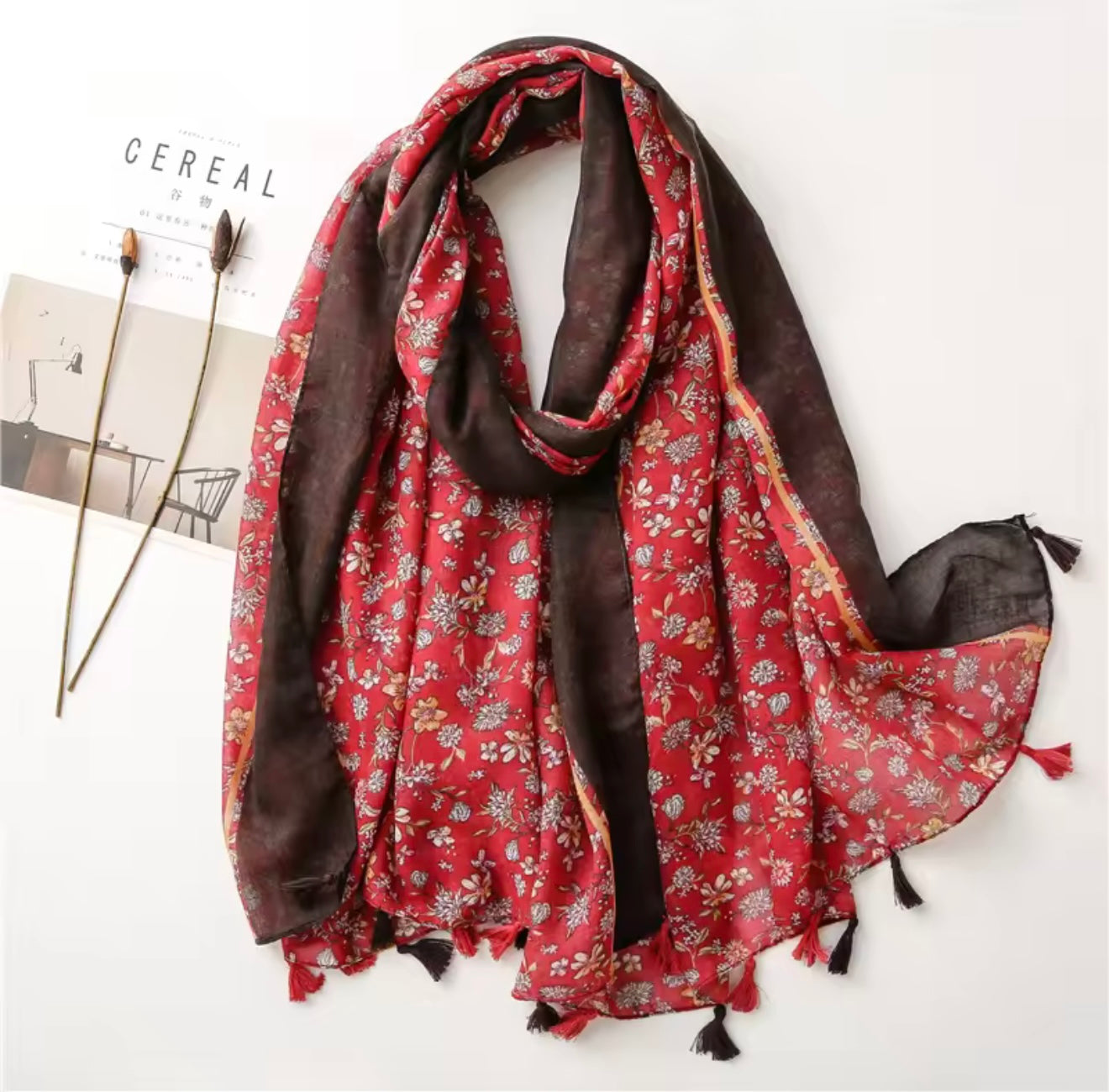 Printed Tassel Hijabs - 3 (Multiple Designs)