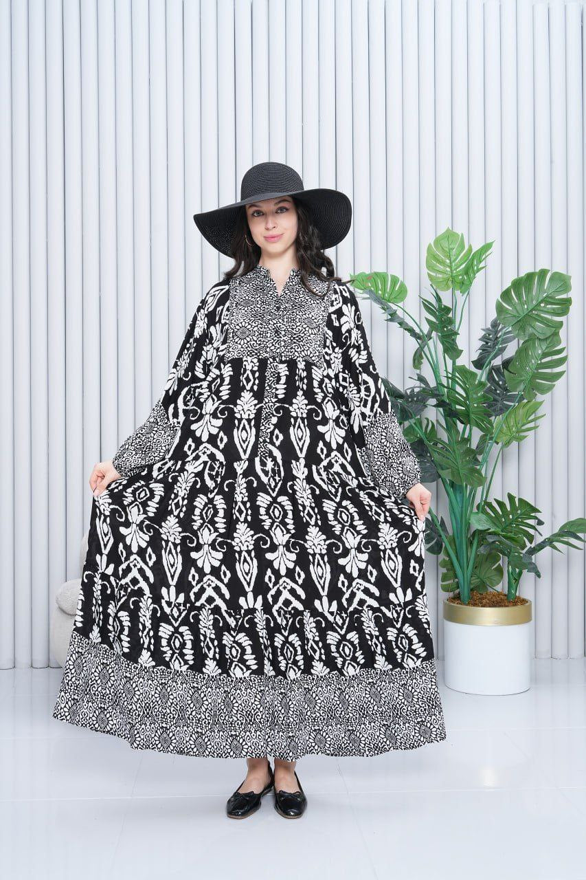 Black Print Summer Dress