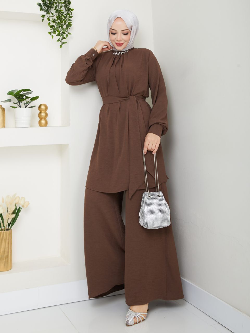 Chocolate Belted Dual Set