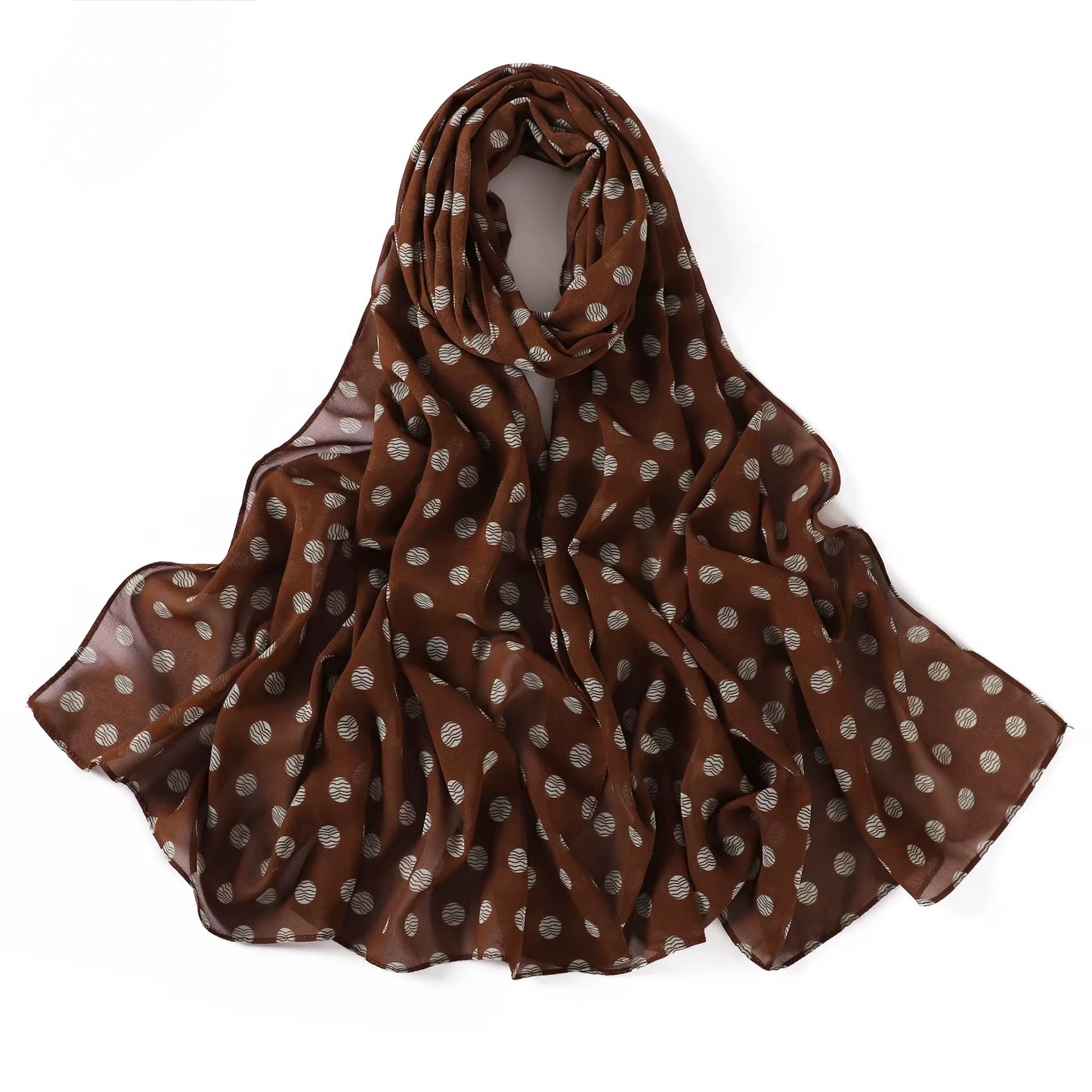 Printed Chiffon Hijab (1) + - Chaddors