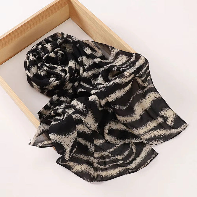 Printed Chiffon Hijab (2) +