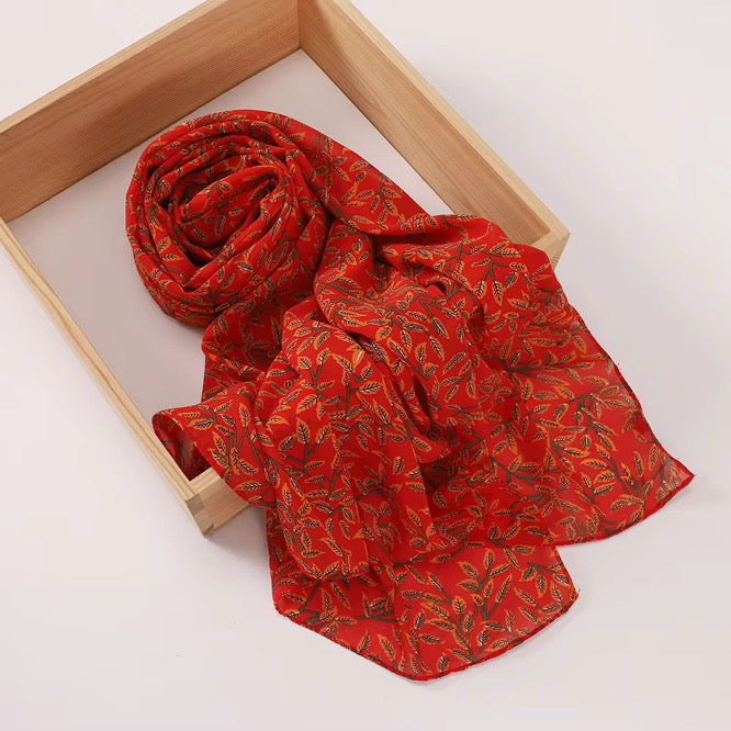 Printed Chiffon Hijab (2) +