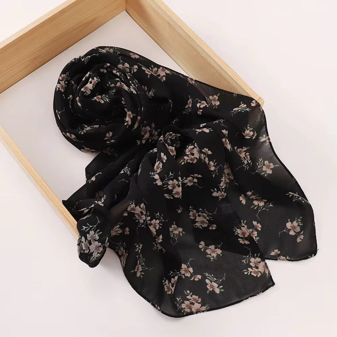 Printed Chiffon Hijab (2) +