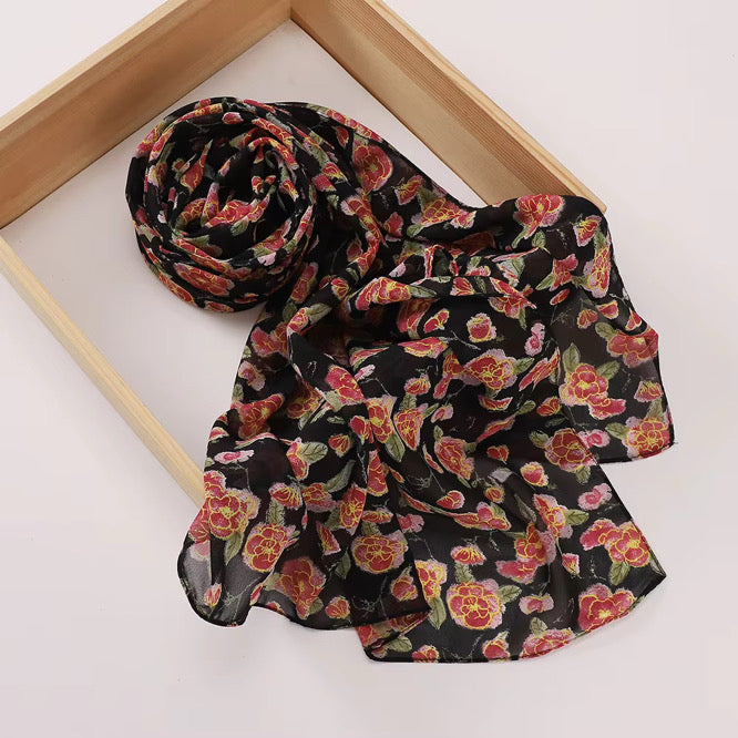 Printed Chiffon Hijab (2) +