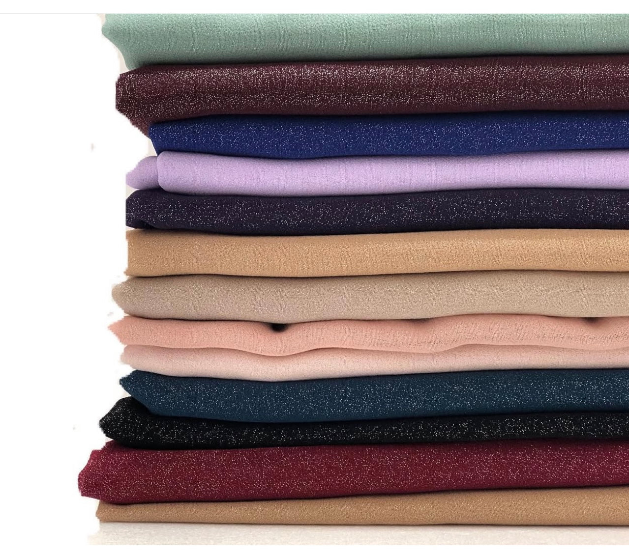 Shimmery Solid Chiffon Hijabs + - Chaddors