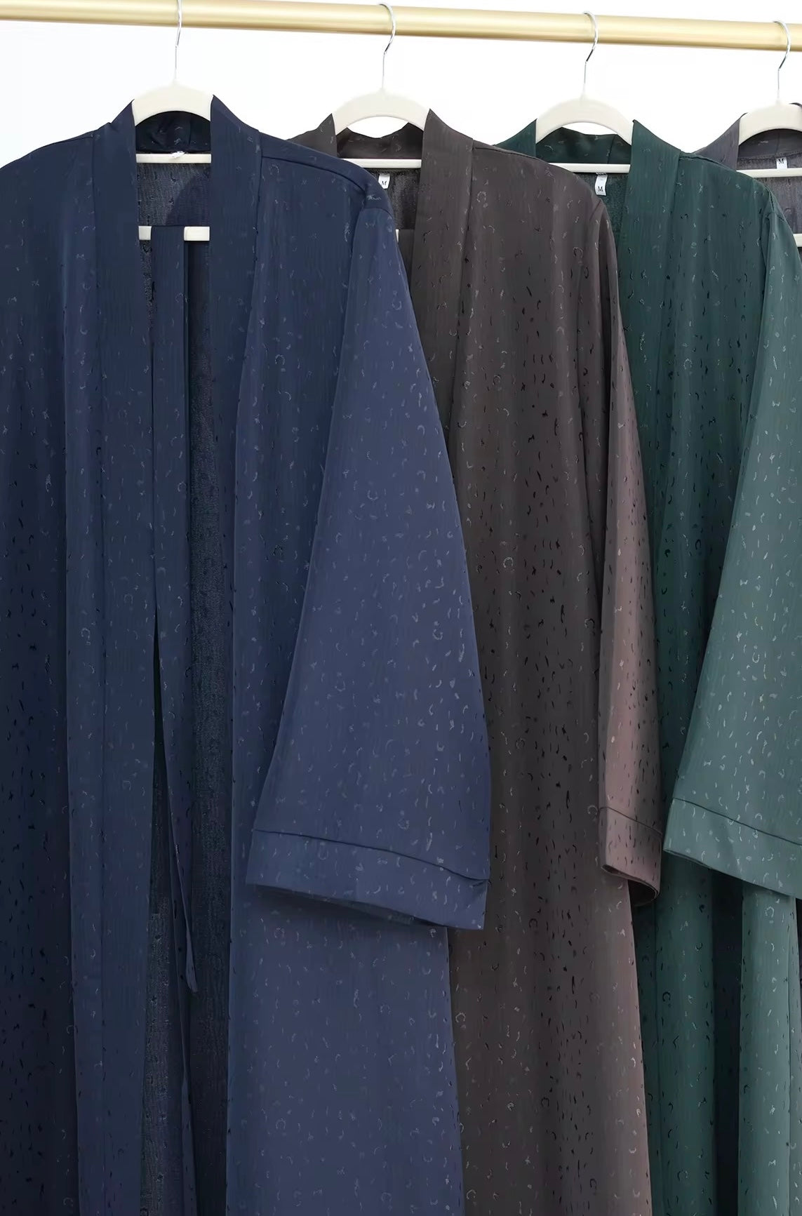 Embossed Luxury Kimono Abaya