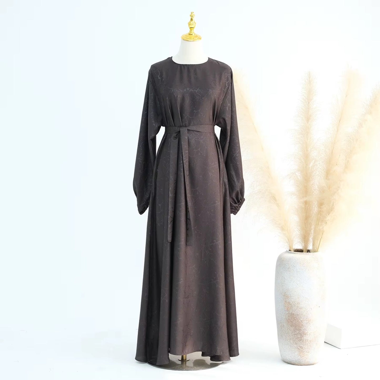 Metallic Elegance Abaya Dress