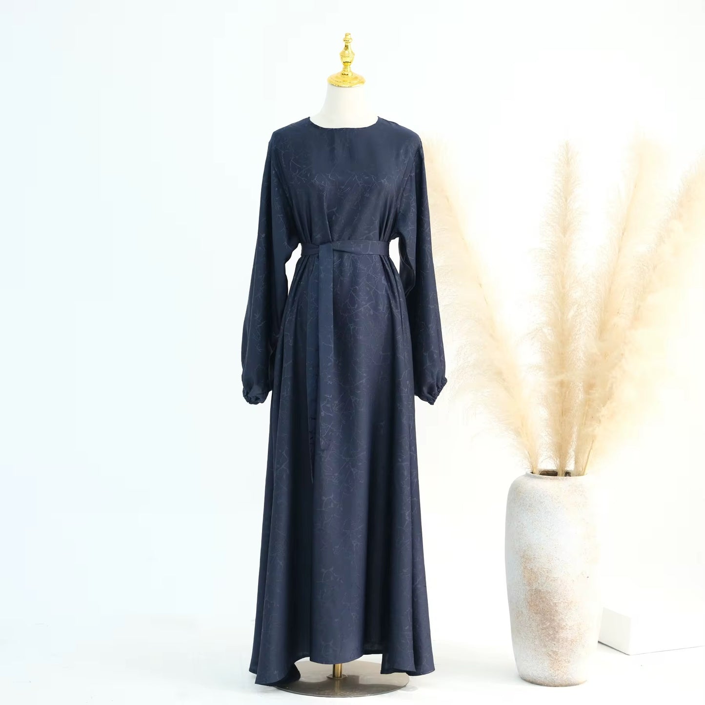 Metallic Elegance Abaya Dress