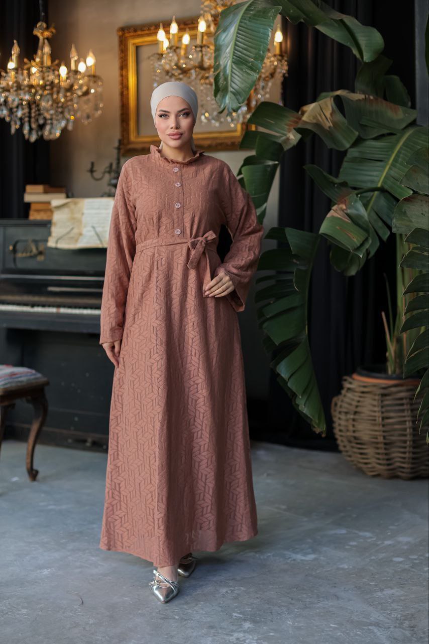 Cotton Lace Turkish Abaya Dress