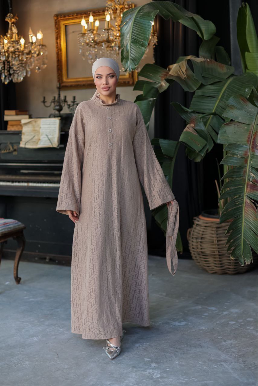 Cotton Lace Turkish Abaya Dress