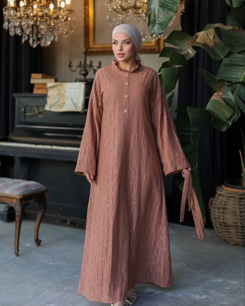 Cotton Lace Turkish Abaya Dress