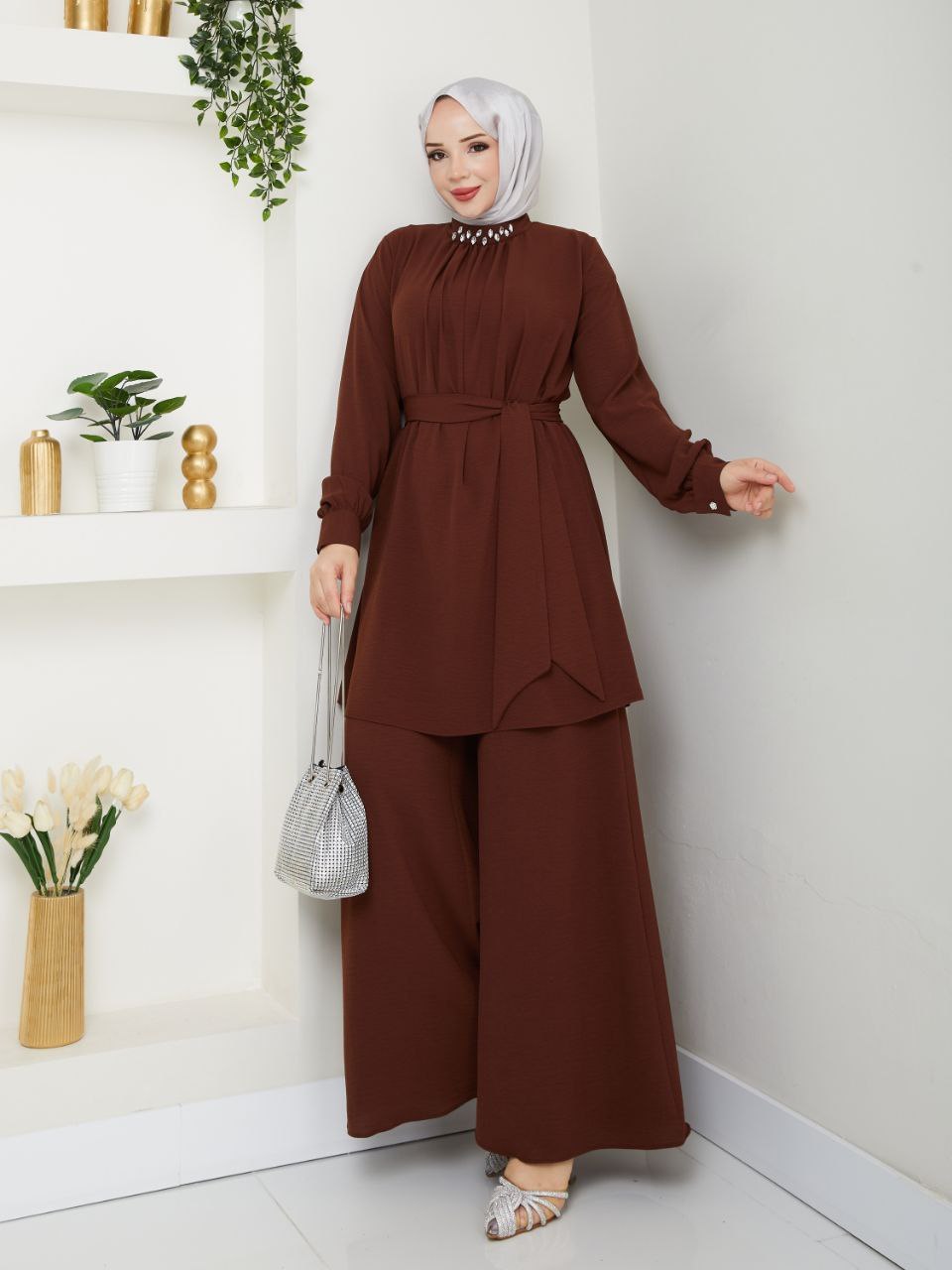 Burnt Umber Belted Dual Set