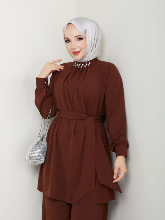 Burnt Umber Belted Dual Set