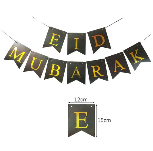 Gold Eid Mubarak Banner