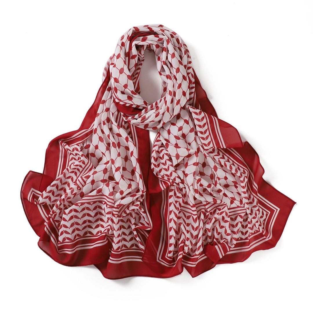 Chiffon Keffiyeh Hijab + - Chaddors