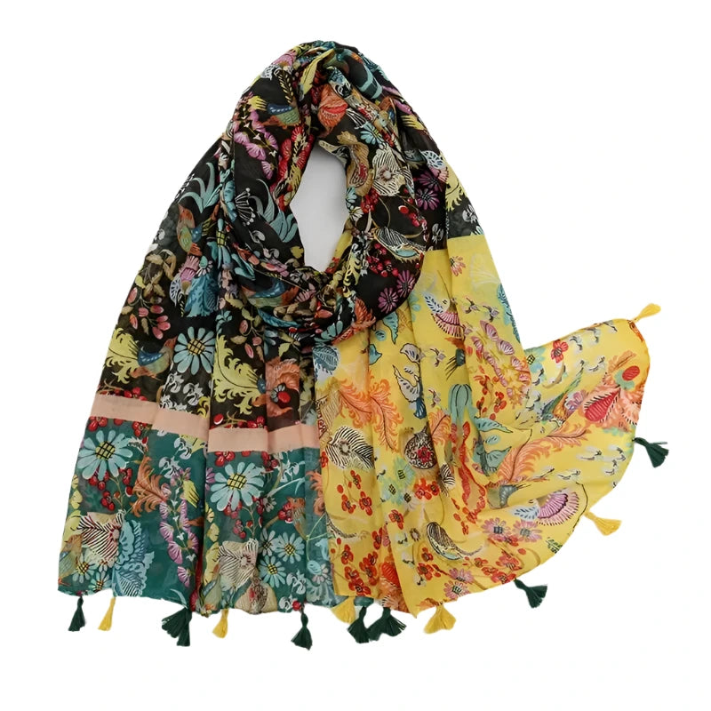 Printed Tassel Hijabs - 1 (Multiple Designs)