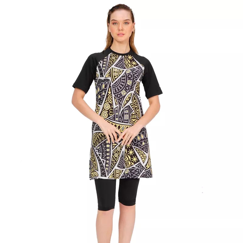 Black Design Two Piece Swimsuit - Chaddors